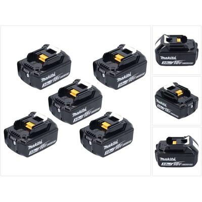 Akku Set 5x bl 1830 b 18 v 3,0 Ah / 3000 mAh Li-Ion ( 5x 197599-5 ) mit led Anzeige - original, Image