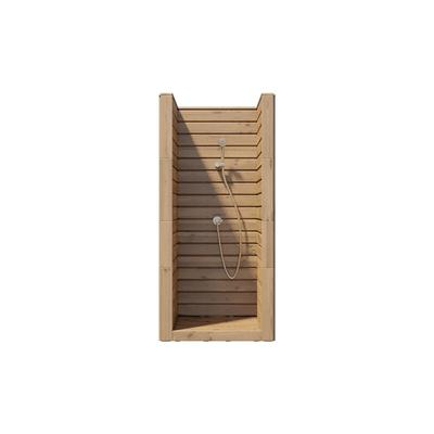 Gartendusche m Zubehör aus Holz - Finntherm