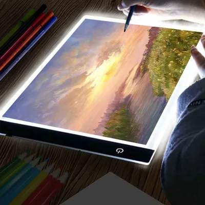 A4 light table LED Light Pad LED Copy Board Animation Painting Educational Toys Gift Adjustable Art