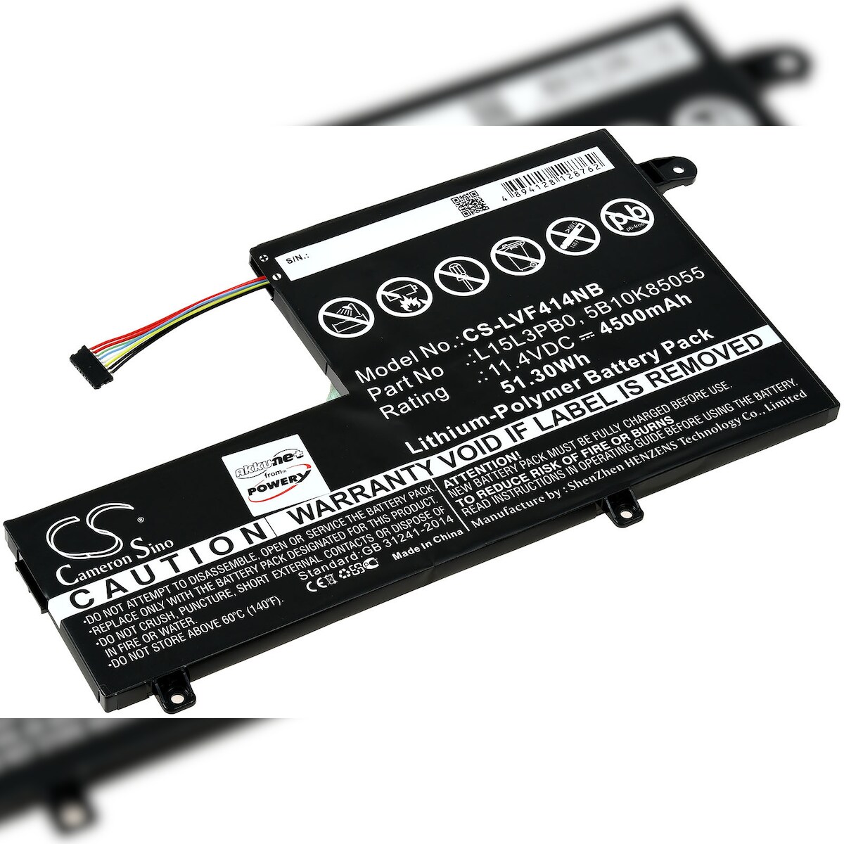 Powery Akku für Laptop Lenovo IdeaPad 330S-14IKB Image