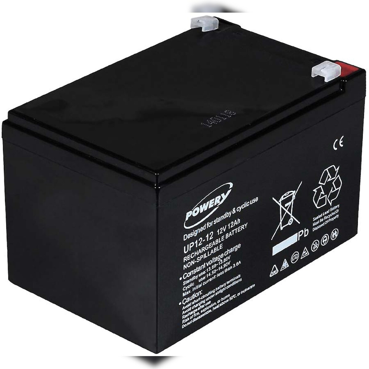 Powery Blei-Gel Akku 12Ah 12V Image