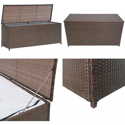 Vidaxl - Garten-Auflagenbox Braun 120x50x60 cm Poly Rattan - Gartentruhe - Gartenaufbewahrung Image