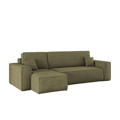 Kaiser - Ecksofa mit schlaffunktion und bettkasten, Eckcouch best stoff Poso Dicker Cord viele Image