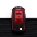 Nuova custodia per chiave a distanza per auto in TPU per Volkswagen VW Polo Golf Passat Tiguan Beetle Caddy T5 Up Eos Skoda Octavia Seat Leon Altea