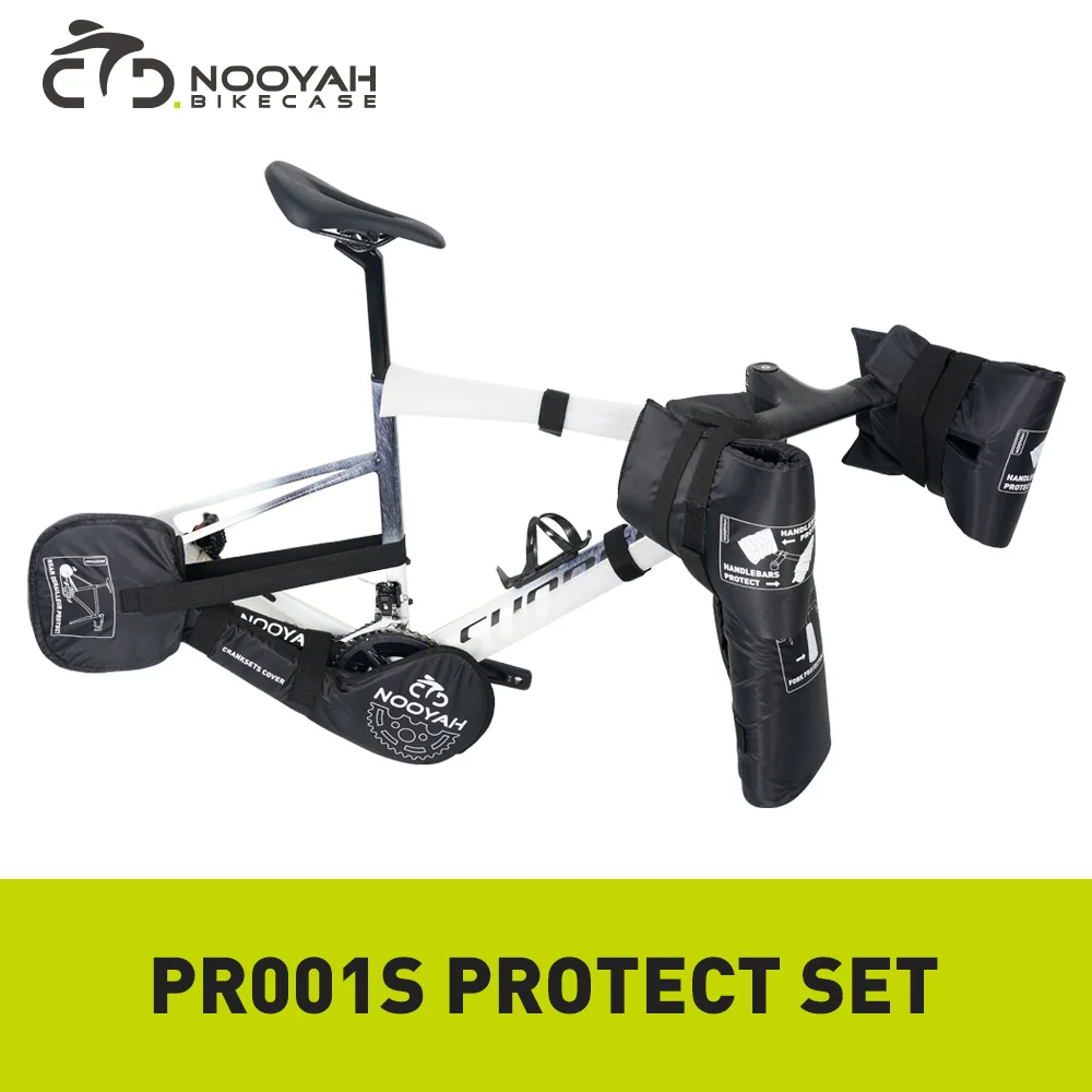 NOOYAH Fahrradtasche Fahrrad-Transportschutz-Set Fahrradrahmen-Schutzabdeckungs-Kit Fahrradzubehör Kurbelgarnitur-Pad Kettenblatt-Stützpolster Image