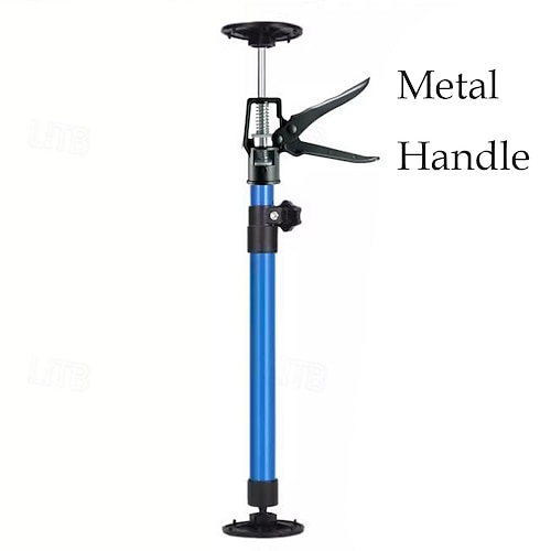 palo di supporto per jack per armadietto palo di supporto regolabile rapidamente asta telescopica in acciaio per cartongesso, armadi, modanature a corona e altro - si espande da 45,3 a 114,7 pollici