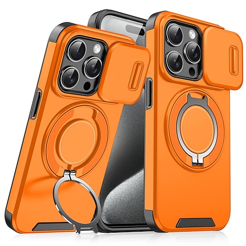 Handy Hülle Handyhüllen Für iPhone 17 Air iPhone 17e 16 15 14 Pro Max Plus 16e 13 12 11 Pro Max Rückseite Ringhalter Stoßfest PC Image