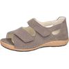 Sandale WALDLÄUFER "K-Heliett", Damen, Gr. 6,5, grau (taupe), Nubukleder, klassisch, Schuhe, Sommerschuh, Sandalette, Keilabsatz, in Komfortweite K (= extraweit)