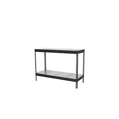 PROREGAL Schwerlastregal METAL BEAST TWO | HxBxT 90x150x45cm | 2 Ebenen | Fachlast 600kg | Anthrazit | Weitspannregal Werkstattregal Lagerregal Image