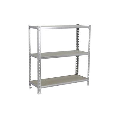 PROREGAL Schwerlastregal BABY MULI | HxBxT 90x110x50cm | 3 Fachböden | Fachlast 200kg | Weiß | Lagerregal Kellerregal Werkstattregal Fachbodenregal Image