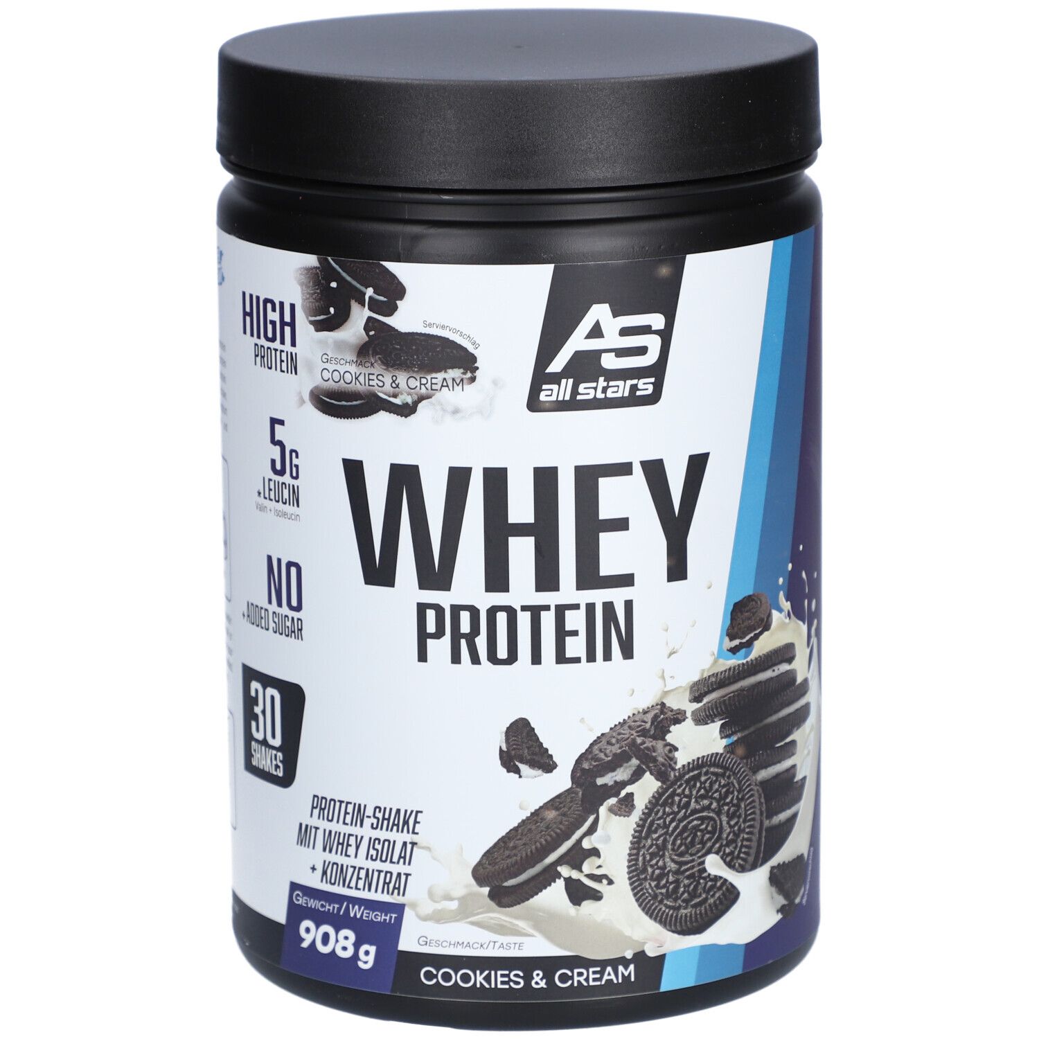 Whey Protein, Cookies & Cream, 908g 908 g Pulver Image
