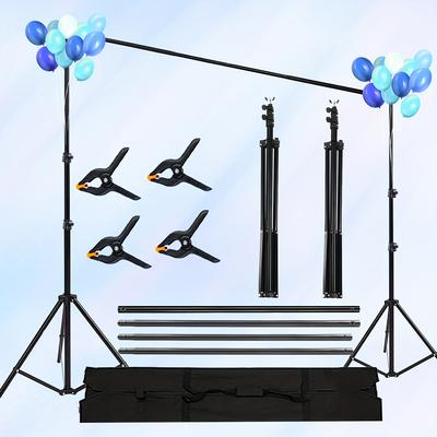 TEMU Zomei Heavy-duty 10ft X 6.6ft Backdrop Stand - Adjustable Height, Includes 4 Clamps & Carry Bag For Weddings, Parties, Photo Displays