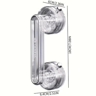 TEMU Plastic Suction Cup Handle For Bathroom, Multifunctional Shower , No-drilling Installation, Wet Area Compatible, Use For Kitchen Fridge, Cabinet – 1 Pack Image