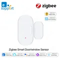 Ewelink ZigBee Sensore per porte e finestre Sensore di contatto Sensore per porte antifurto di sicurezza Sensore per porte magnetico Funziona con Alexa Alice