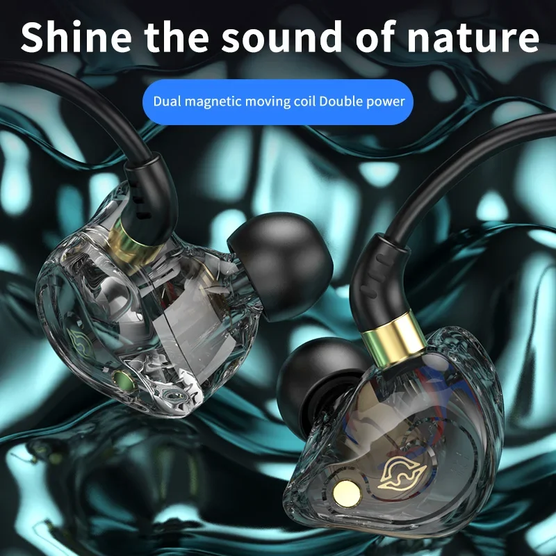 Auricolari cablati di tipo C auricolari HiFi cuffie cablate da 3.5mm con microfono auricolari Stereo bassi cuffie sportive musicali per Smartphone