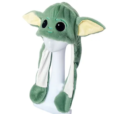 New Star Wars Baby Yoda Plush Hat Baby Yoda Figure Kawaii Cartoon Ears Hat Kids Toys Boys Girls