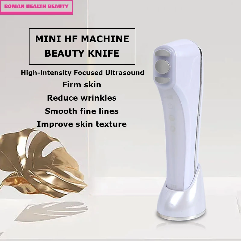 Ultrasonic V-Face Beauty Equipment EMS RF Beauty Massager Facial Lifting Electric Pulse Beauty Knife Skin Rejuvenation Whitening
