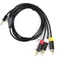 Cavo connettore da 3,5 mm per uscita audio AV+video (compatibile con una grande quantità di videocamere e DVD)