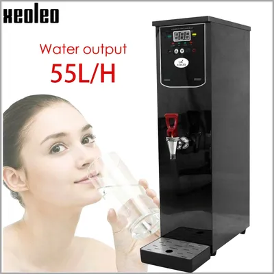 Xeoleo 20L Hot Water dispenser Commercial Hot Water machine 55L/H Black Stainless steel Water boiler for bubble tea shop 2500WW
