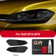 2 Pcs Auto Faro Pellicola Protettiva Faro Trasparente Nero TPU Adesivo Per Volkswagen VW Golf 7 MK7