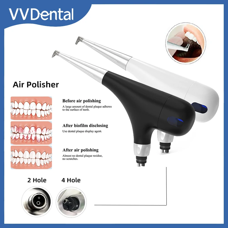 VV Dentale Lucidatore Ad Aria Spray Jet Flusso D'aria Sbiancamento Dei Denti per l'igiene Orale Pulizia 2/4 Fori Sabbiatura Dentale Unità Profilassi D'aria