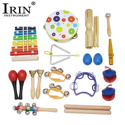 IRIN Orff 19-piece set Children Musical Instrument Set Early Childhood Enlightenment Musical