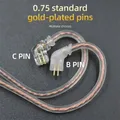 Pin aggiornamento rame privo di ossigeno cavo intrecciato cavo auricolare ad alta purezza cavo per cuffie a 2Pin cavo per auricolari KZ cavo per auricolari ZS10