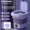 8L Portable Small Foldable Washing Machine with Spin Dryer for Socks Underwear Panties Washer Household Mini Washing Machine