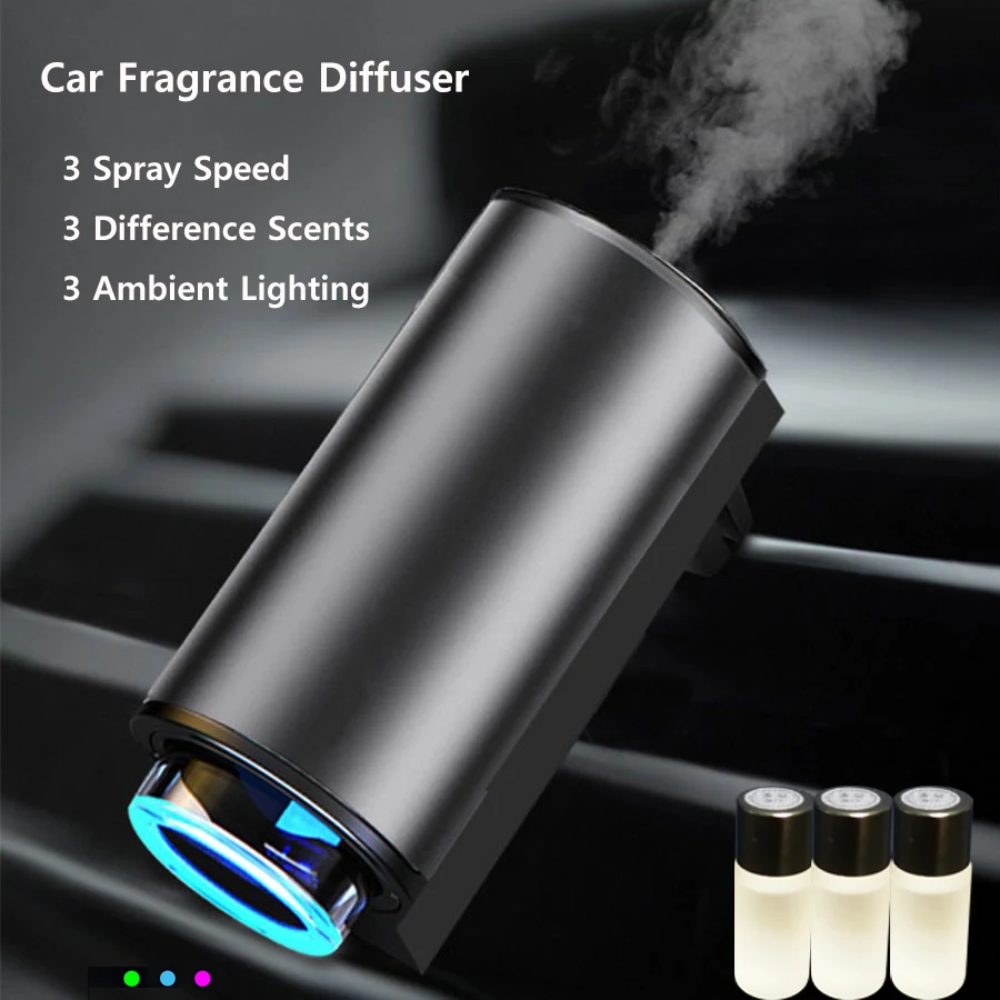 Diffusore di oli aromatici per diffusore di fragranze per oli d'aria per auto 3 profumi Profumo Deodorante per ambienti per veicoli Buon odore Purificante per interni