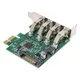 Basso profilo 4 porte PCI-e a USB 3.0 HUB adattatore per scheda di espansione PCI Express 5Gbps