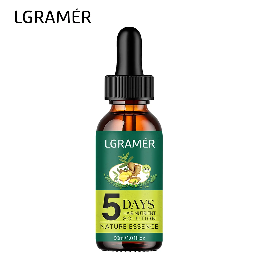 Olio essenziale per la crescita dei capelli Olio per la crescita dei capelli allo zenzero Anti perdita dei capelli Prevenire il trattamento della calvizie Nutrire rapidamente la cura dei capelli del