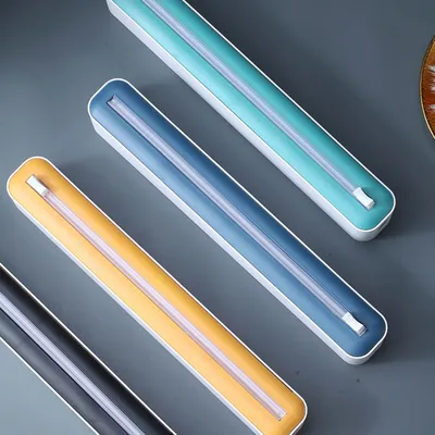Waterproof Saran Wrap Dispenser with Slide Cutter Food Cling Film Wrap Dispenser for Food Packaging in Restaurant for Cling Wrap