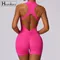 New V-shaped Back Tight Sports jumpsuit Women's Fitness jumpsuit Sleeveless Sports jumpsuit Zipper