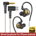 Auricolare cablato da 3,5 mm Tipo C Chip digitale Cuffie intrauricolari Cuffie controlate a filo con microfono per iPhone 15 Android Samsung
