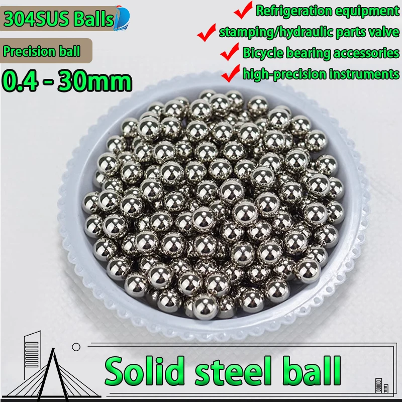304 Stainless Steel Ball Bearing Ball Precision Solid 0.5/0.8/0.9/1.0/1.2/1.3/1.4/1.5/2/3/4/5/6/8mm Micro Precision Beads