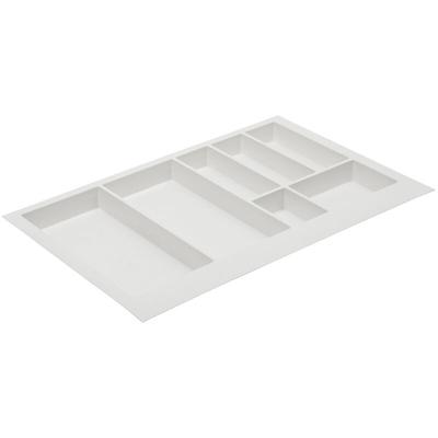 Besteckeinsatz Besteckkasten Schubladenkasten Universal Schubladen-Organizer Weiß 740mm