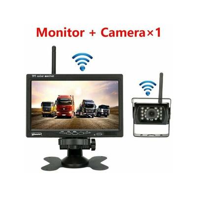 Kabellose Fahrzeug-Rückfahrkamera, 7-Zoll-LCD-Monitor für lkw, Bus, Wohnmobil, Anhänger, Bagger, 12