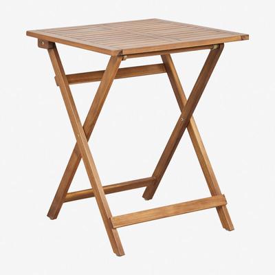 Gartentisch quadratisch 60x60 cm klappbar aus Akazienholz Delawer Akazie Braun - Sklum Image