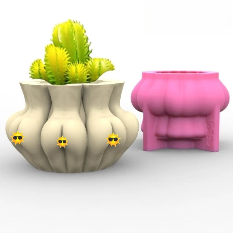 Sexy schöne Hüfte saftigen Blumentopf Silikon form duftenden Stein Ornamente hausgemachte Aschenbecher Blumentopf Stift halter Handwerk Image