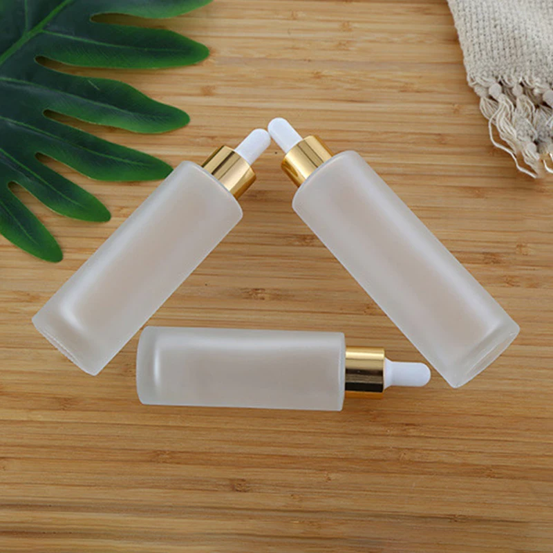 20 ml-100 ml Tropfflaschenröhrchen, klares Glas, Aromatherapie-Flüssigkeit für ätherische Massageöl-Pipette, nachfüllbare Flaschenbehälter Image