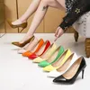 Plus Größe Frauen Schuhe Neue Candy Farben Pumpen Sexy Spitz Patent Leder frauen High Heels Elegante