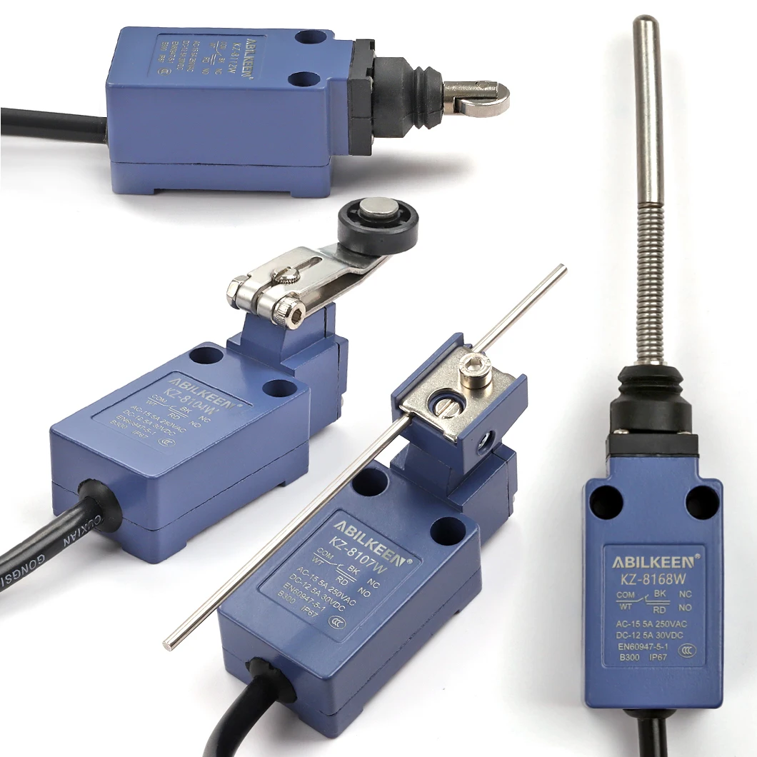 Hochwertiger industrieller End schalter ip67 versiegelter wasserdichter Fahrschalter mit Draht kz 8104w 8108w 8112w für CNC-Werkzeug maschine Image