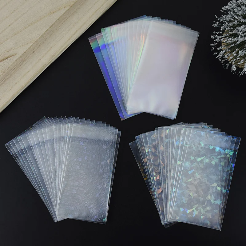 20 stücke Laser Flash OPP Kunststoff Taschen Selbst-klebe Schmuck Süßigkeiten Geschenk Verpackung Taschen Hochzeit Geburtstag Party Favors Decor liefert Image