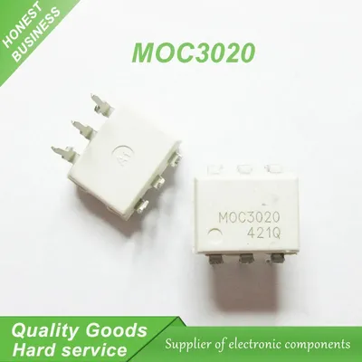 10PCS MOC3020 3020 DIP6 Triac & SCR Ausgang Optokoppler 6Pin 400V Optokoppler Rand Phs Triac Drvr Image