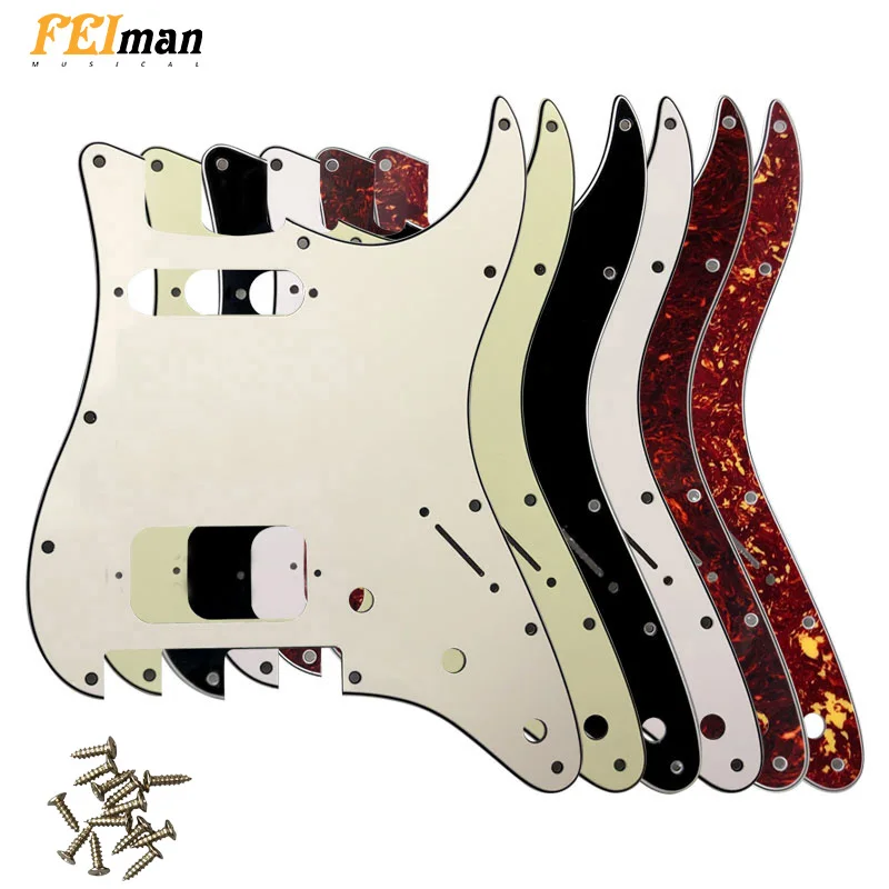 Fei man strat hs pick guard, gitarren zubehör, 11 schrauben für fender deluxe strat, fly rose bridge cut, st guitarra Image
