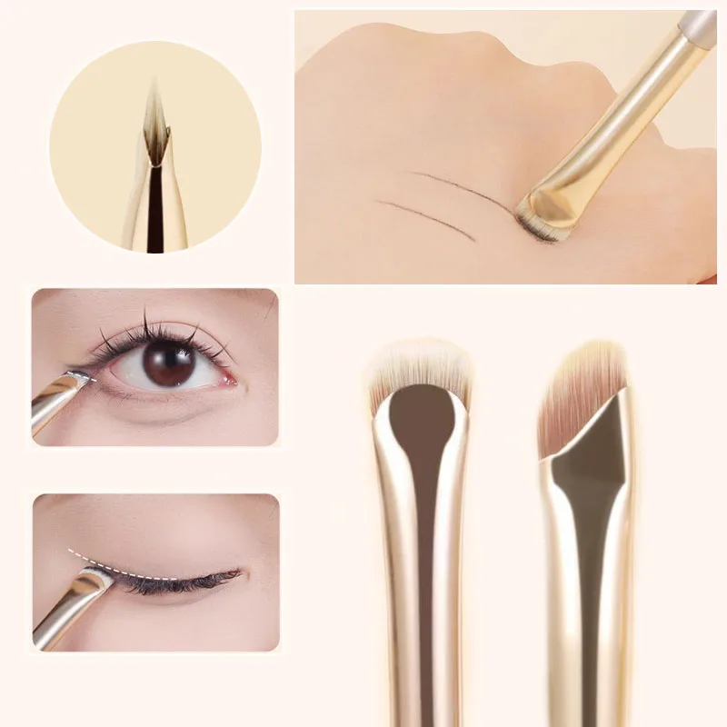 2/5Pcs Crescent Eyeliner Pinsel Zeichnen Eyeliner Augenband Kontur Make-Up-Tools Upgrade halb runde Klinge Eye liner make-up Pinsel Dünne Image