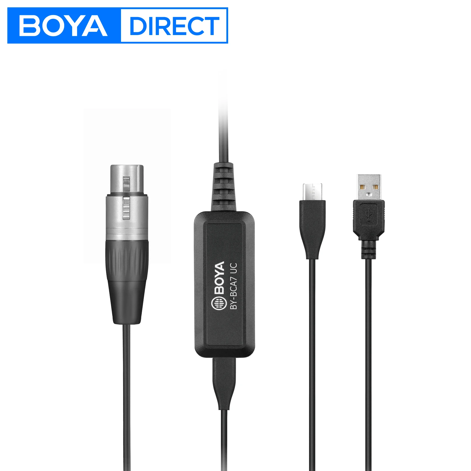 BOYA BY-BCA7 XLR zu USB-C Lightning USB-A Anschlüsse Mikrofonkabel für iPhone Android PC Windows Vlog Live Stream Interview Image