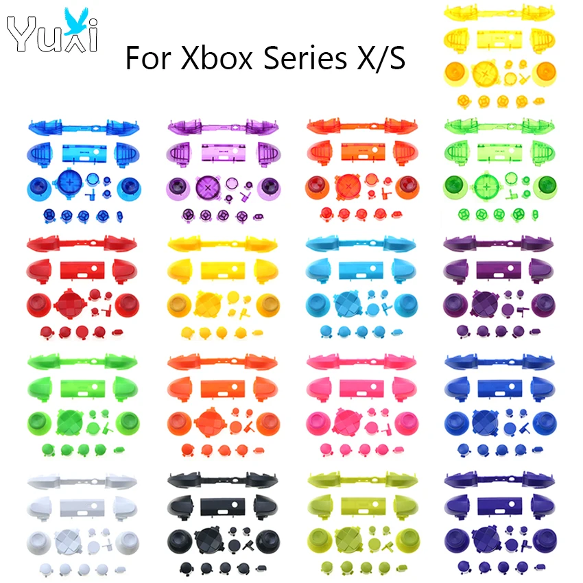 YuXi Komplettset Tasten-Kit für Xbox Series X S Controller RB LB Bumper RT LT Trigger-Tasten ABXY Dpad Key Image