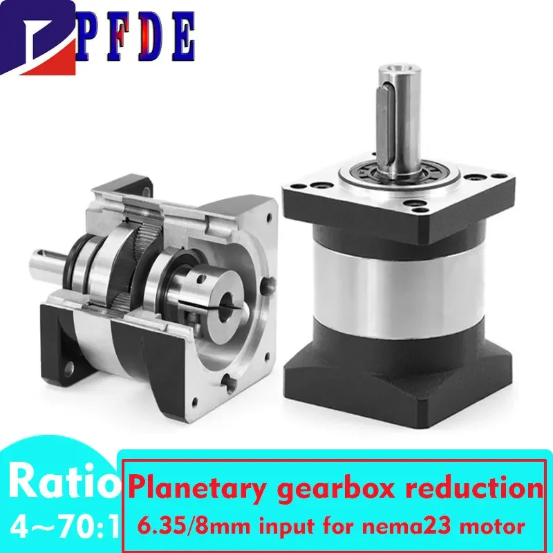 Nema 23 Planetengetriebe 57 mm Motor Untersetzungsverhältnis 4 5 10 16 20 ~ 50:1 Motorgetriebe für Nema23 57 mm Schrittmotor 4000 U/min Image