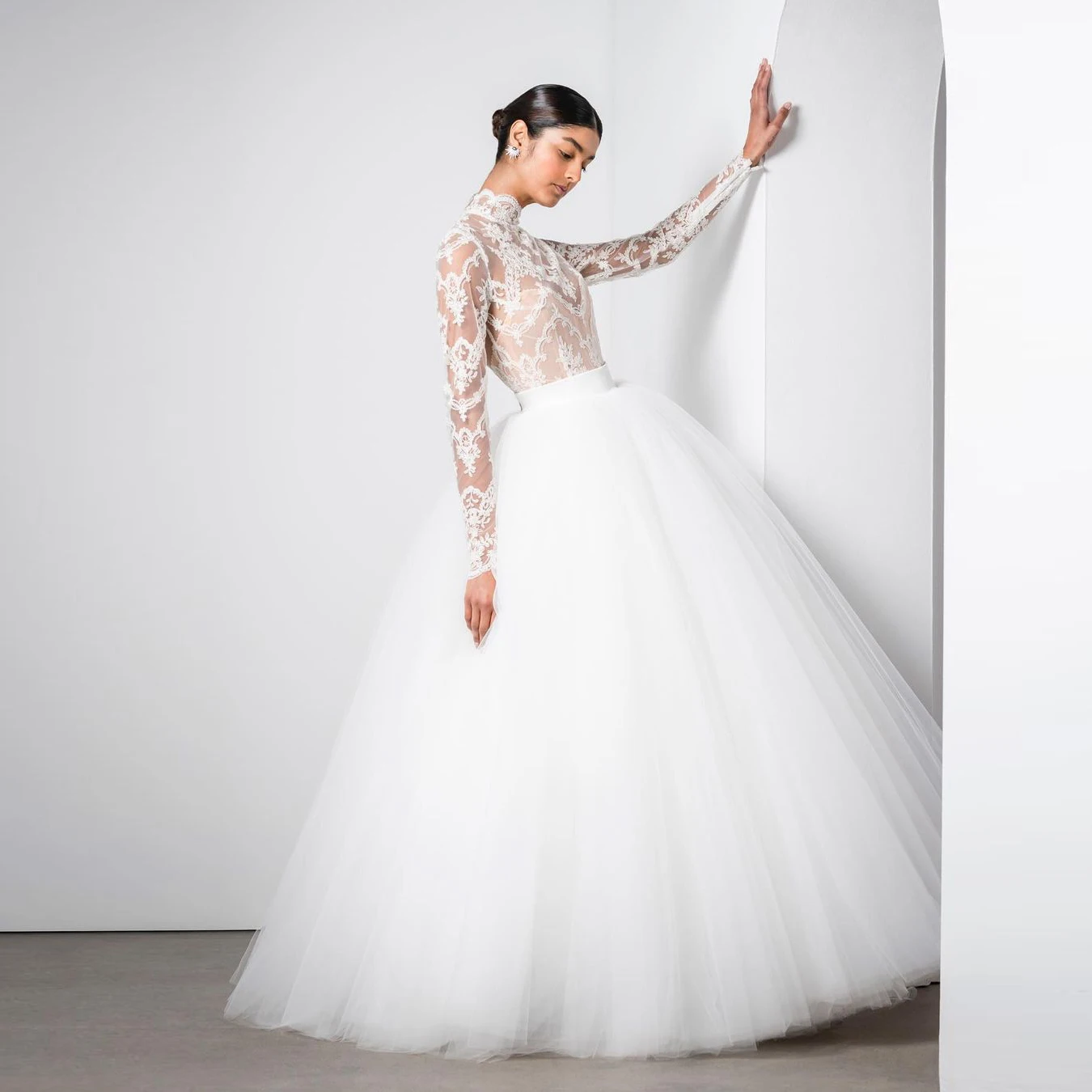 Sehr bauschige Mesh-Brautröcke, eleganter, flauschiger Tüll, A-Linie, Abschlussball-Party-Röcke, bodenlang, 7-lagiger Mesh-Frauen, formeller Tutu-Rock Image